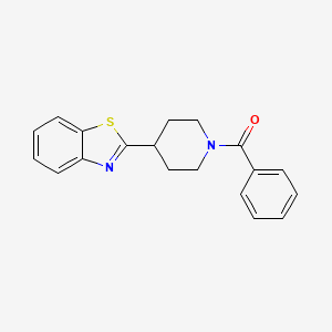 molecular formula C19H18N2OS B2666908 2-(1-Benzoylpiperidin-4-yl)-1,3-benzothiazole CAS No. 478077-37-1