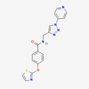 N-((1-(pyridin-4-yl)-1H-1,2,3-triazol-4-yl)methyl)-4-(thiazol-2-yloxy)benzamide