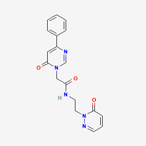 2-(6-oxo-4-phenylpyrimidin-1(6H)-yl)-N-(2-(6-oxopyridazin-1(6H)-yl)ethyl)acetamide