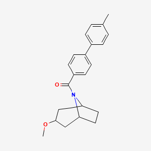 molecular formula C22H25NO2 B2666917 ((1R,5S)-3-methoxy-8-azabicyclo[3.2.1]octan-8-yl)(4'-methyl-[1,1'-biphenyl]-4-yl)methanone CAS No. 2176338-48-8