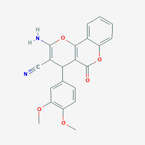 2-amino-4-(3,4-dimethoxyphenyl)-5-oxo-4H,5H-pyrano[3,2-c]chromene-3-carbonitrile