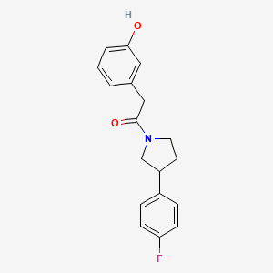 1-(3-(4-Fluorophenyl)pyrrolidin-1-yl)-2-(3-hydroxyphenyl)ethanone