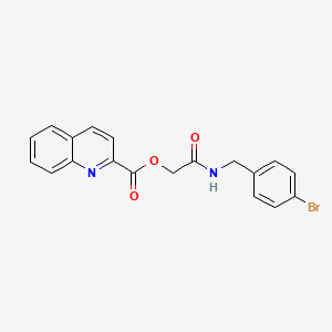 molecular formula C19H15BrN2O3 B2666932 {[(4-Bromophenyl)methyl]carbamoyl}methyl quinoline-2-carboxylate CAS No. 1794778-88-3