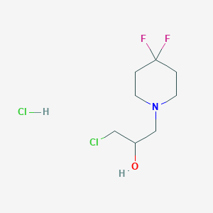 1-Chloro-3-(4,4-difluoropiperidin-1-yl)propan-2-ol;hydrochloride