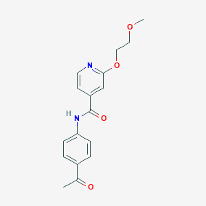 molecular formula C17H18N2O4 B2666943 N-(4-乙酰基苯基)-2-(2-甲氧基乙氧基)异烟酰胺 CAS No. 2034300-87-1