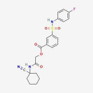 molecular formula C22H22FN3O5S B2666946 [2-[(1-Cyanocyclohexyl)amino]-2-oxoethyl] 3-[(4-fluorophenyl)sulfamoyl]benzoate CAS No. 877938-30-2