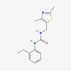 molecular formula C15H19N3OS B2666951 1-((2,4-二甲基噻唑-5-基)甲基)-3-(2-乙基苯基)脲 CAS No. 1396565-70-0