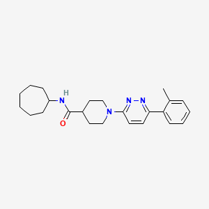 N-cycloheptyl-1-(6-(o-tolyl)pyridazin-3-yl)piperidine-4-carboxamide