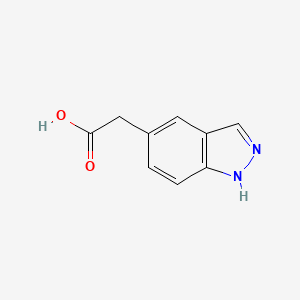 molecular formula C9H8N2O2 B2666958 2-(1H-Indazol-5-YL)acetic acid CAS No. 933694-85-0
