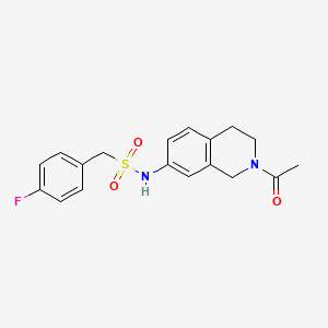 N-(2-acetyl-1,2,3,4-tetrahydroisoquinolin-7-yl)-1-(4-fluorophenyl)methanesulfonamide