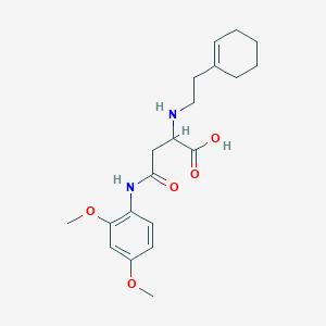 molecular formula C20H28N2O5 B2666965 2-((2-(环己-1-烯-1-基)乙基)氨基)-4-((2,4-二甲氧基苯基)氨基)-4-氧代丁二酸 CAS No. 1029938-42-8
