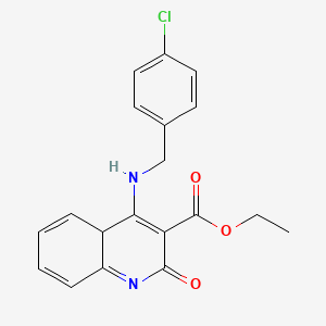 molecular formula C19H17ClN2O3 B2666977 Ethyl 4-{[(4-chlorophenyl)methyl]amino}-2-oxo-1,2-dihydroquinoline-3-carboxylate CAS No. 2034377-57-4