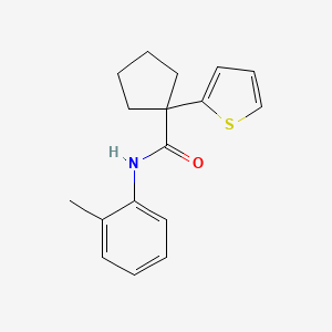 1-(thiophen-2-yl)-N-(o-tolyl)cyclopentanecarboxamide