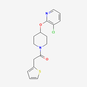 molecular formula C16H17ClN2O2S B2666993 1-(4-((3-氯吡啶-2-基)氧基)哌啶-1-基)-2-(噻吩-2-基)乙酮 CAS No. 1448037-38-4