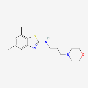 molecular formula C16H23N3OS B2666997 5,7-二甲基-N-(3-吗啉基丙基)苯并[d]噻唑-2-胺 CAS No. 1105188-75-7