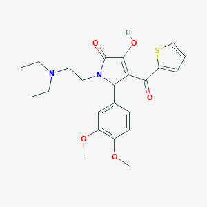 1-[2-(diethylamino)ethyl]-5-(3,4-dimethoxyphenyl)-3-hydroxy-4-(2-thienylcarbonyl)-1,5-dihydro-2H-pyrrol-2-one