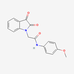 molecular formula C17H14N2O4 B2667003 2-(2,3-dioxo-2,3-dihydro-1H-indol-1-yl)-N-(4-methoxyphenyl)acetamide CAS No. 609794-52-7