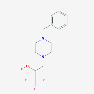 molecular formula C14H19F3N2O B2667007 3-(4-Benzylpiperazino)-1,1,1-trifluoro-2-propanol CAS No. 478050-24-7