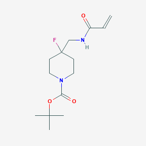 molecular formula C14H23FN2O3 B2667019 Tert-butyl 4-fluoro-4-[(prop-2-enoylamino)methyl]piperidine-1-carboxylate CAS No. 2411236-52-5