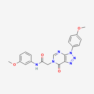 molecular formula C20H18N6O4 B2667023 N-(3-methoxyphenyl)-2-[3-(4-methoxyphenyl)-7-oxo-3H,6H,7H-[1,2,3]triazolo[4,5-d]pyrimidin-6-yl]acetamide CAS No. 847386-93-0