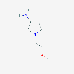 molecular formula C7H16N2O B2667027 1-(2-Methoxyethyl)pyrrolidin-3-amine CAS No. 1096335-57-7