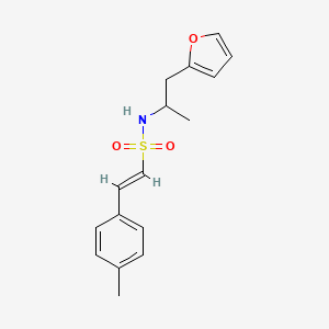 molecular formula C16H19NO3S B2667035 (E)-N-(1-(furan-2-yl)propan-2-yl)-2-(p-tolyl)ethenesulfonamide CAS No. 1396892-21-9