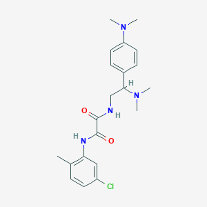 molecular formula C21H27ClN4O2 B2667044 N1-(5-chloro-2-methylphenyl)-N2-(2-(dimethylamino)-2-(4-(dimethylamino)phenyl)ethyl)oxalamide CAS No. 899956-81-1