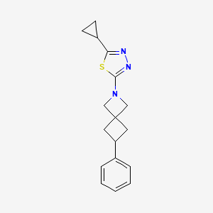 molecular formula C17H19N3S B2667046 2-Cyclopropyl-5-(6-phenyl-2-azaspiro[3.3]heptan-2-yl)-1,3,4-thiadiazole CAS No. 2380033-79-2