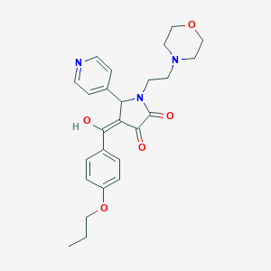 molecular formula C25H29N3O5 B266705 3-hydroxy-1-[2-(4-morpholinyl)ethyl]-4-(4-propoxybenzoyl)-5-(4-pyridinyl)-1,5-dihydro-2H-pyrrol-2-one 