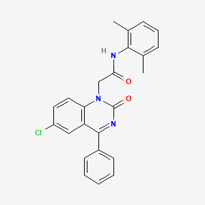 molecular formula C24H20ClN3O2 B2667063 2-(6-chloro-2-oxo-4-phenylquinazolin-1(2H)-yl)-N-(2,6-dimethylphenyl)acetamide CAS No. 932530-71-7