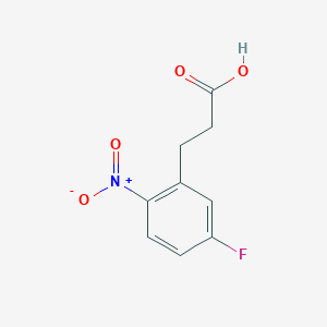 molecular formula C9H8FNO4 B2667064 3-(5-Fluoro-2-nitrophenyl)propanoic acid CAS No. 1156307-10-6