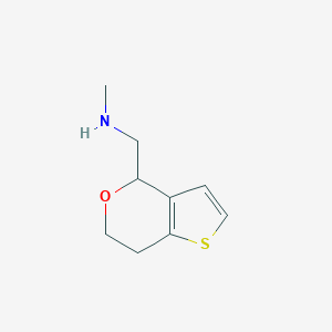 molecular formula C9H13NOS B2667067 methyl({4H,6H,7H-thieno[3,2-c]pyran-4-ylmethyl})amine CAS No. 1310424-25-9