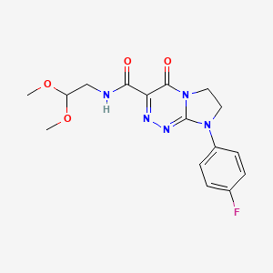 N-(2,2-dimethoxyethyl)-8-(4-fluorophenyl)-4-oxo-4,6,7,8-tetrahydroimidazo[2,1-c][1,2,4]triazine-3-carboxamide
