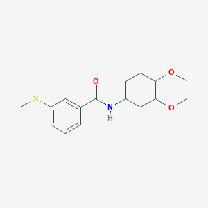 molecular formula C16H21NO3S B2667095 3-(methylthio)-N-(octahydrobenzo[b][1,4]dioxin-6-yl)benzamide CAS No. 1902947-17-4