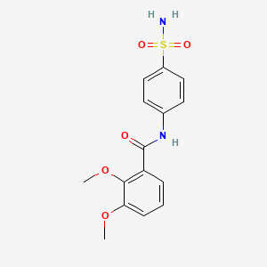 molecular formula C15H16N2O5S B2667103 2,3-二甲氧基-N-(4-磺酰基苯基)苯甲酰胺 CAS No. 887201-41-4