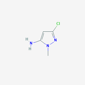 molecular formula C8H14Cl4N6 B2667104 3-氯-1-甲基-1H-吡唑-5-胺 CAS No. 167408-80-2
