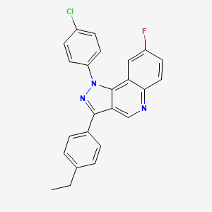 molecular formula C24H17ClFN3 B2667109 1-(4-chlorophenyl)-3-(4-ethylphenyl)-8-fluoro-1H-pyrazolo[4,3-c]quinoline CAS No. 901004-93-1