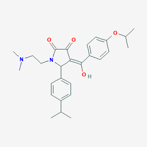 molecular formula C27H34N2O4 B266711 1-[2-(dimethylamino)ethyl]-3-hydroxy-4-(4-isopropoxybenzoyl)-5-(4-isopropylphenyl)-1,5-dihydro-2H-pyrrol-2-one 