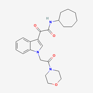 molecular formula C23H29N3O4 B2667116 N-环庚基-2-(1-(2-吗啉基-2-氧代乙基)-1H-吲哚-3-基)-2-氧代乙酰胺 CAS No. 872855-65-7