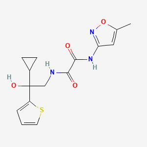 molecular formula C15H17N3O4S B2667118 N1-(2-环丙基-2-羟基-2-(噻吩-2-基)乙基)-N2-(5-甲基异噁唑-3-基)草酰胺 CAS No. 1396887-73-2