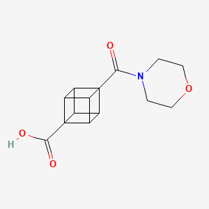 molecular formula C14H15NO4 B2667123 (1s,2R,3r,8S)-4-(吗啉-4-甲酰)立方烷-1-羧酸 CAS No. 152191-42-9