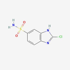 molecular formula C7H6ClN3O2S B2667125 2-氯-1H-1,3-苯并二唑-5-磺酰胺 CAS No. 1820648-83-6