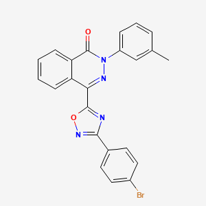 molecular formula C23H15BrN4O2 B2667126 4-[3-(4-溴苯基)-1,2,4-噁二唑-5-基]-2-(3-甲基苯基)邻苯二酮 CAS No. 1291852-11-3
