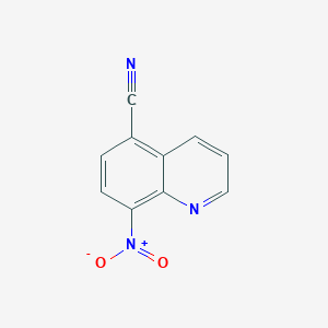 molecular formula C10H5N3O2 B2667127 8-Nitroquinoline-5-carbonitrile CAS No. 1394085-55-2