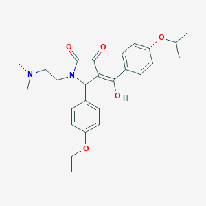molecular formula C26H32N2O5 B266713 1-[2-(dimethylamino)ethyl]-5-(4-ethoxyphenyl)-3-hydroxy-4-(4-isopropoxybenzoyl)-1,5-dihydro-2H-pyrrol-2-one 