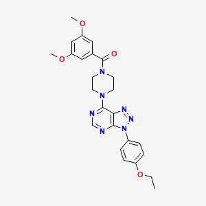 molecular formula C25H27N7O4 B2667140 (3,5-dimethoxyphenyl)(4-(3-(4-ethoxyphenyl)-3H-[1,2,3]triazolo[4,5-d]pyrimidin-7-yl)piperazin-1-yl)methanone CAS No. 920206-61-7