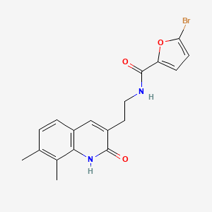 molecular formula C18H17BrN2O3 B2667147 5-bromo-N-[2-(7,8-dimethyl-2-oxo-1H-quinolin-3-yl)ethyl]furan-2-carboxamide CAS No. 851407-80-2