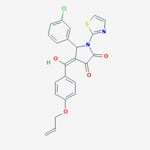 molecular formula C23H17ClN2O4S B266715 4-[4-(allyloxy)benzoyl]-5-(3-chlorophenyl)-3-hydroxy-1-(1,3-thiazol-2-yl)-1,5-dihydro-2H-pyrrol-2-one 
