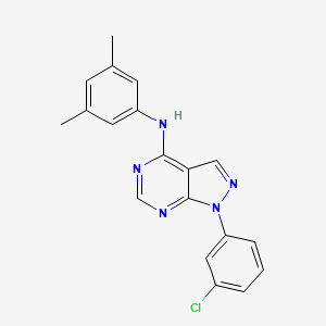 molecular formula C19H16ClN5 B2667167 1-(3-氯苯基)-N-(3,5-二甲基苯基)-1H-吡唑并[3,4-d]嘧啶-4-胺 CAS No. 890946-02-8