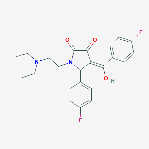1-[2-(diethylamino)ethyl]-4-(4-fluorobenzoyl)-5-(4-fluorophenyl)-3-hydroxy-1,5-dihydro-2H-pyrrol-2-one